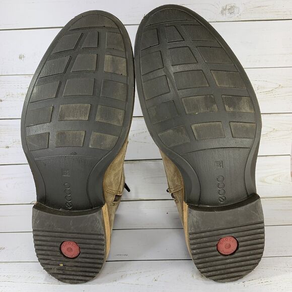 Ecco Kenton Chukka Boots Mens Size 10 Brown Leather Lace Up Factory Distressed - Picture 9 of 10